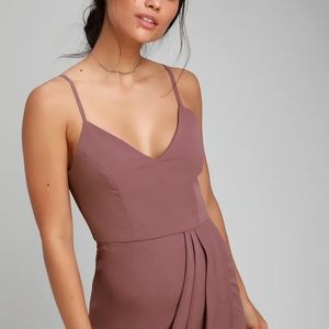 Lulu's Reinette Mauve Purple Midi Dress